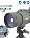 25-75x70 Spotting Scope Powerful FMC BAK4 Zoom Portable Monocular Telescope Birdwatching Moonwatching With Tripod