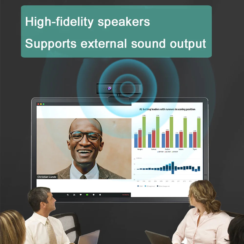 1080P HD Webcam Conference Camera Mini Cam Dual Microphone megnetic Privacy Cover Patented Design for Live Streaming PC Laptop