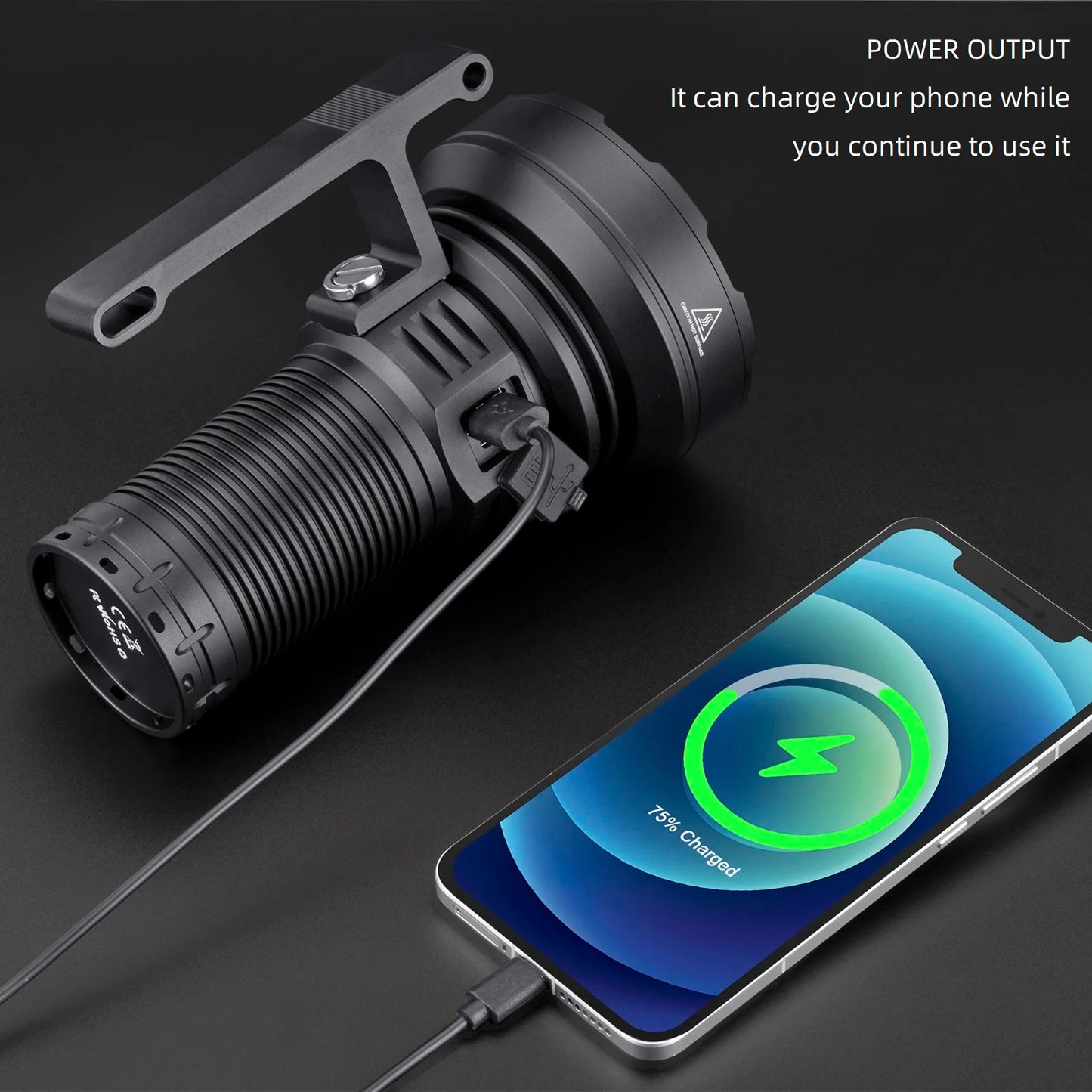 10000 Lumen 31 LED Rechargeable High Power Flashlight