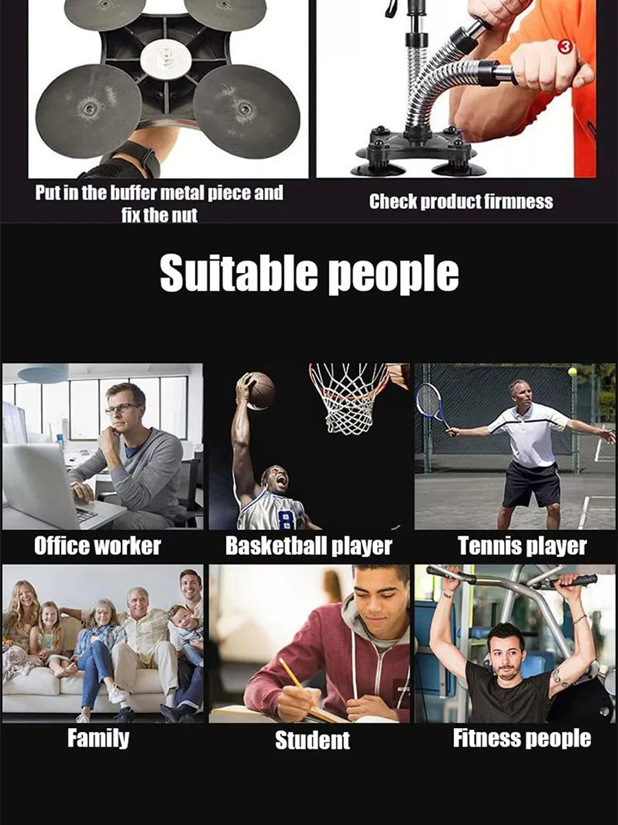 Arm Wrestling Hand Grip Exerciser,Muacle Power Strengthener for Portable Gym Home Spring Arm Strengthening Workout Equipment