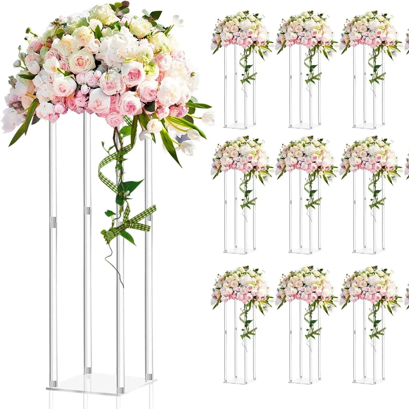 Wedding Centerpieces Acrylic Vases Flowers Stand for Birthday Party Tables Decorations Window Display Rack Cake Stand Home Decor