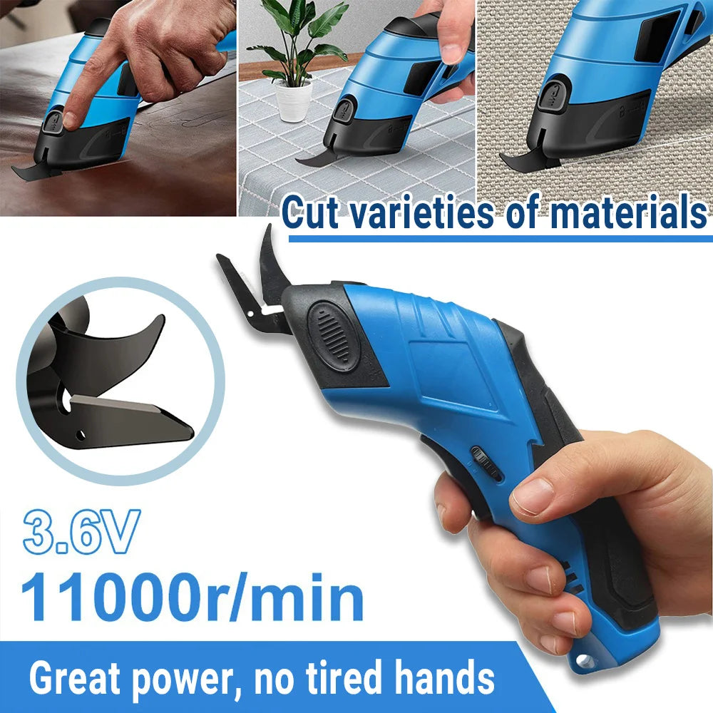 Cordless Electric Tailoring Scissors USB Charging Suitable for Cutting Cotton Fabric/leather/cloth and Other Materials