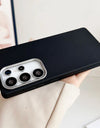 Luxury Leather Pattern For Magsafe Magnetic Phone Case For Samsung S25 Ultra S24 Plus S23 S22 S21 S20 FE Matte Shockproof Cover