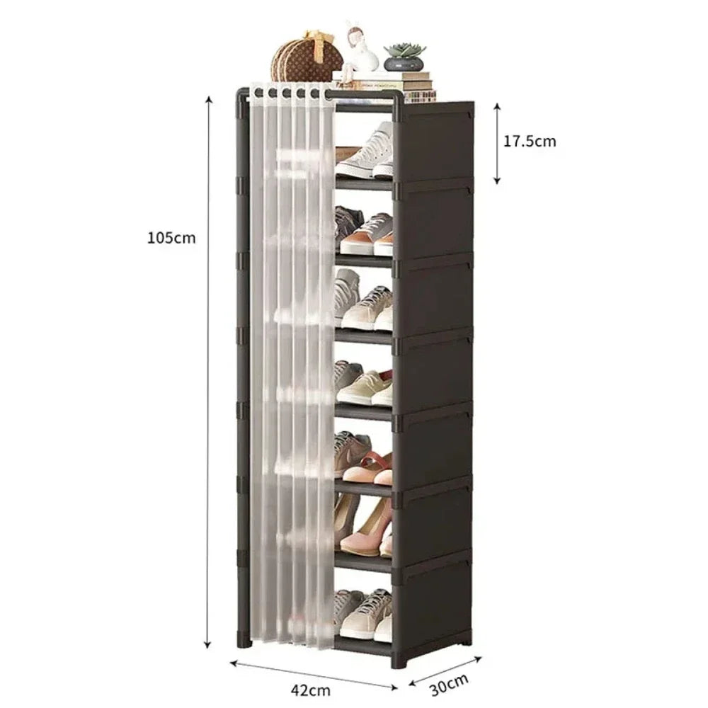 Dustproof Shoe Rack Household Racks Multi-Layer Shelf Dustproof Door Dust-Proof Shoes Storage Box Shoe Rack Organizer Cabinet