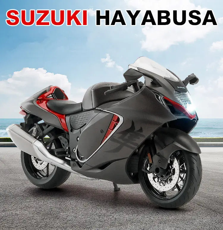Diecast Suzuki Hayabusa GSX1300R Motorcycle Model 1 to 9 Scale