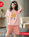 Women’s Winter Corduroy Cotton Pajama Set – Cute, Comfortable, Loose Long Sleeve Loungewear