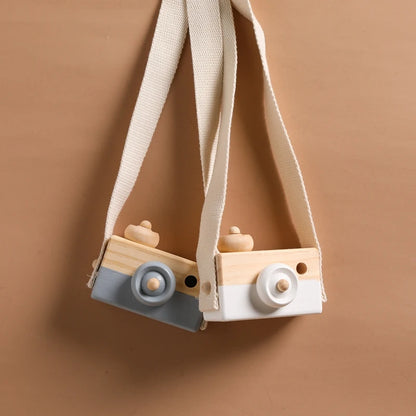 Wooden Fashion Camera Baby Toys Pendant Wooden Pattern Presents Nursing Gift Outdoor Toy Baby's Room Wooden Decoration