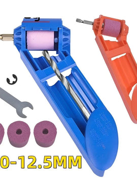 2.0-12.5mm Portable Drill Bit Sharpener 1 Set Corundum Grinding Wheel Bit Tool Twist Drill Bit Sharpening Machine