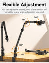 Camera Desk Setup Stand Adjustable Desk Mount with Holding Arm Max Load 2KG for Mirrorless Camera Microphone