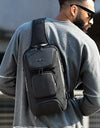 Anti-theft Chest Bag Shoulder Strap USB Rechargeable Crossbody School Gym Pack, Men Sports Waterproof Shoulder Bag