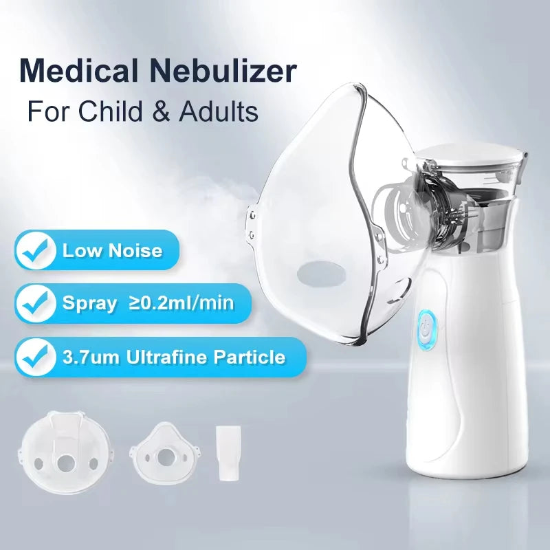 Medical Health Portable Nebulizer Inhalator Adult  Mini Silent Steam Nasal Humidifier Inhaler Tools Nebulizer Asthma