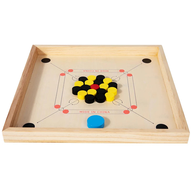 Wooden Sling Puck Tabletop Battle Board Game
