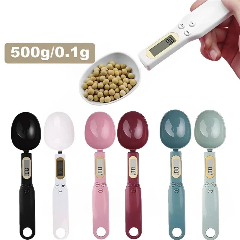 Weight Measuring Spoon LCD Digital Kitchen Scale 500g 0.1g Measuring Food Spoon Scale Mini Kitchen Tools for Milk Coffee Scale