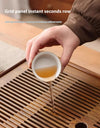 Tea Tray Home Small Solid Wood Pear Wood Dry Soaking Platform Water Storage Tea Set Tea Tray Wooden Tray