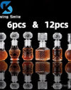 50ml 100ml 6pcs 12pcs Whisky Glass Liquor Bottle French Carved For Alcohol Wedding Gifts Wine Mini Container Storage Favour Set
