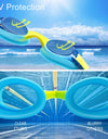 Kids Swim Goggles and Silicone Swim Cap set with Nose Clip Earplugs, Waterproof