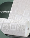 70cm*1m Ceiling Wallpaper 3D Brick Waterproof Wall Stickers Foam Self-Adchive Bedroom TV Background Wall Decoration