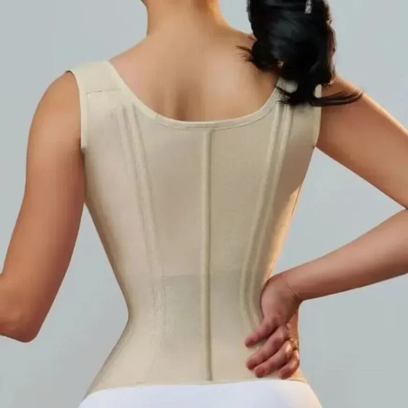 Fajas Colombianas Shapewear Women Double Compression Waist Trainer Corset Adjustable Zipper and Hook-eyes Flat Belly Body Shaper