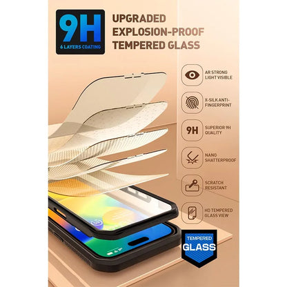 For iPhone 14 Pro Max Case 6.7" (2022) UB Pro Heavy Duty Rugged Case with Built-in Tempered Glass Screen Protector