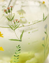 600/780ml Grass Pattern Mug With Straw And Lid Glass Tumbler With Graduated Heat Resistant Cup For Coffee Milk Drinkware