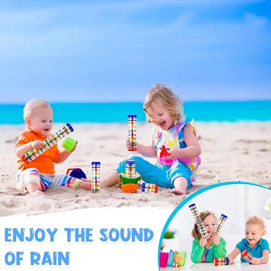 Rainmaker Toys Rain Stick for Babies 0 6 12 Months Rattles Toy Rainmaker Musical Instrument Montessori Sensory Toys