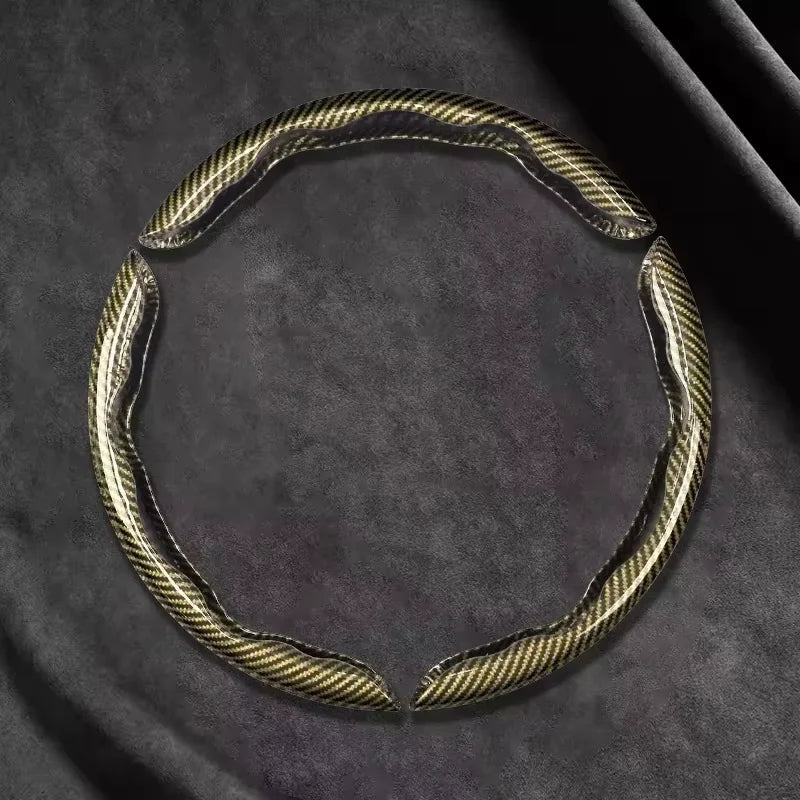 Carbon Fiber Silicone Car Steering Wheel Cover Anti Slip