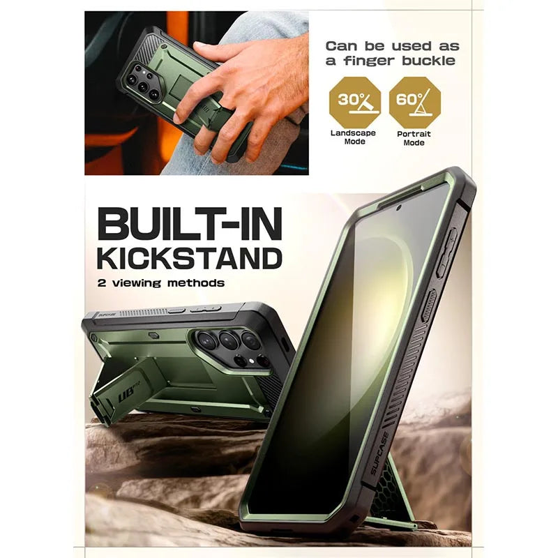 For Samsung Galaxy S24 Ultra Case 2024 UB Pro Full-Body Dual Layer Rugged Belt-Clip Case with Built-in Screen Protector