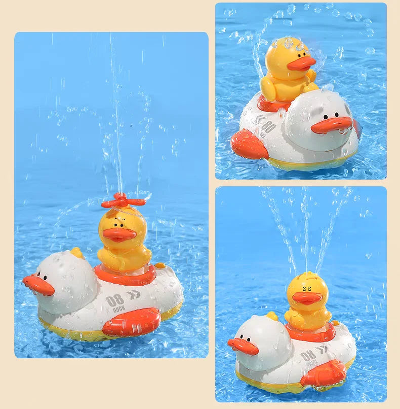 Baby Cartoon Duck Shower Classic Shower Bath Toy Animal Sprinkle Bathroom Swimming Bathing Shower Educational Toys for Kids Gift