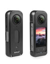 for Insta360 X3 Metal Aluminum Alloy Protective Cage Rig Housing Frame with Silicone Lens Cover