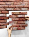 1pc 3D Faux Brick Peel and Stick Wall Panel Red Self Adhesive Kitchen Tile Backsplash Thicker Waterproof Wall Sticker