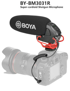 BY-BM3031R Super-cardioid Condenser Shotgun Microphone for DSLR Camcorders Audio Recorders Streaming Youtube Recording Vlog
