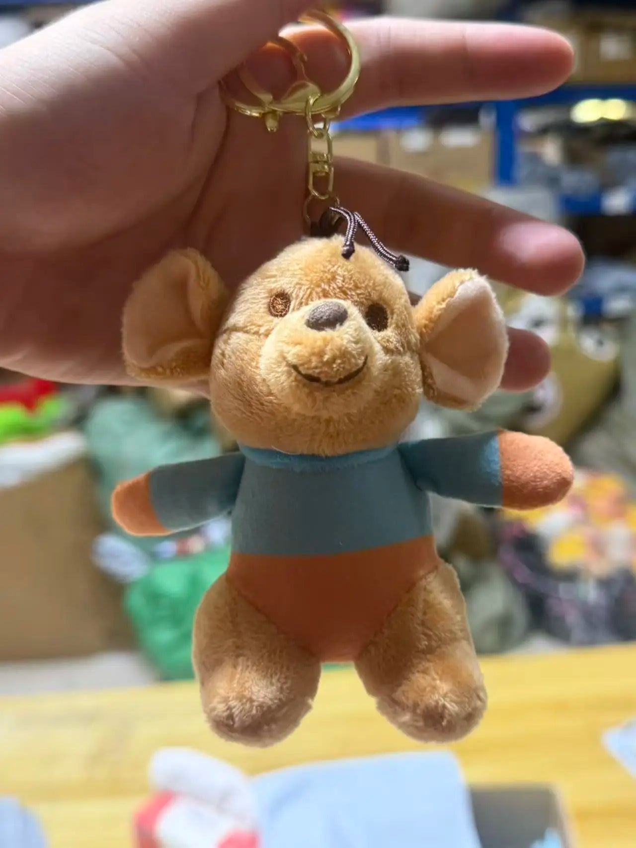 11cm Cute Kangaroo Plush Pendant Soft Stuffed Animal Keychain