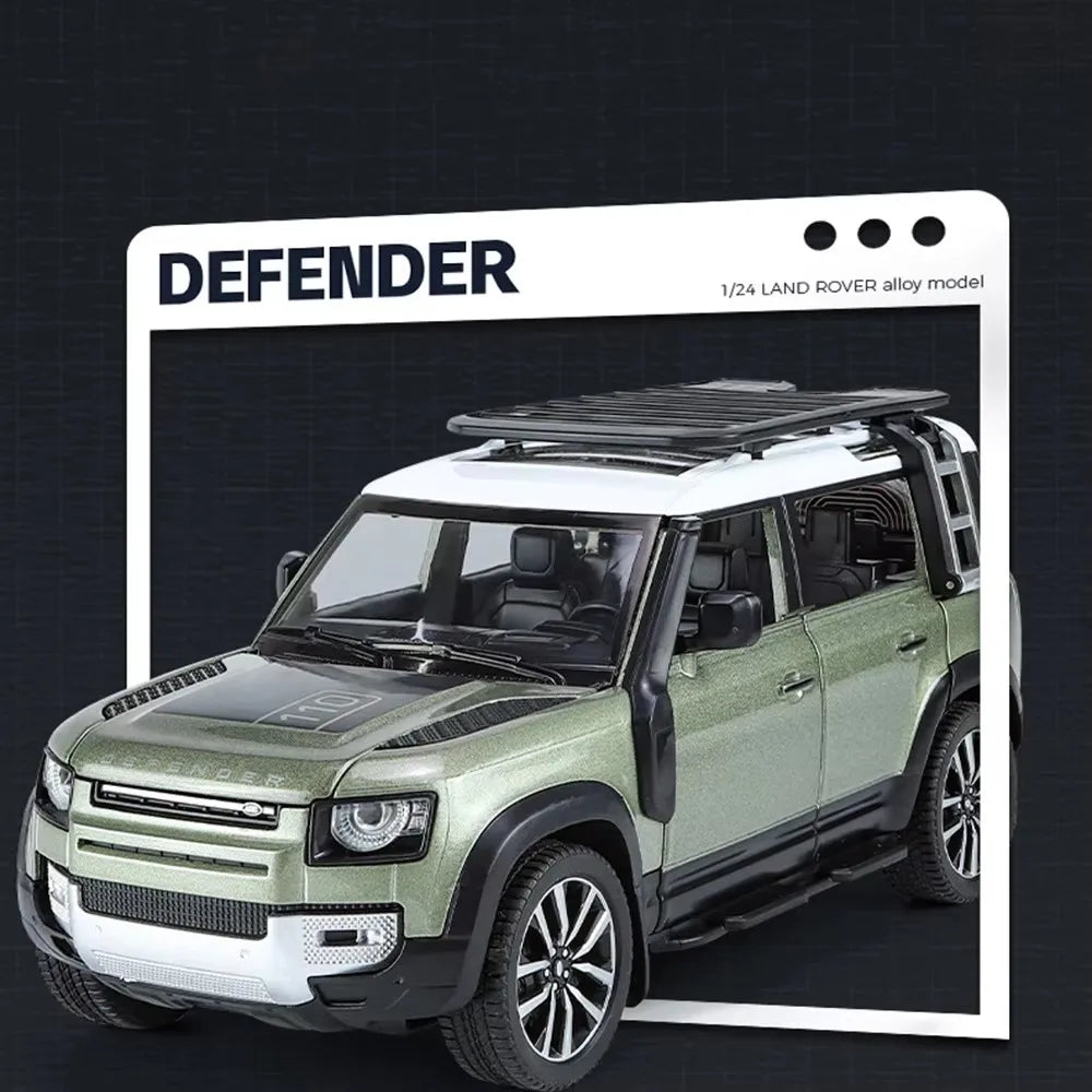 1:24 Land Rover Range Rover Defender Alloy Model Cullinan Diecast Car Toys Doors Opened Sound Light Vehices s Christmas Gifts