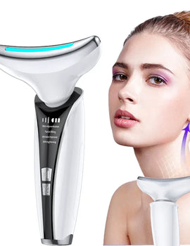 EMS Microcurrent Face Neck Beauty Device LED Photon Firming Rejuvenation Anti Wrinkle Thin Double Chin Skin Care Facial Massager