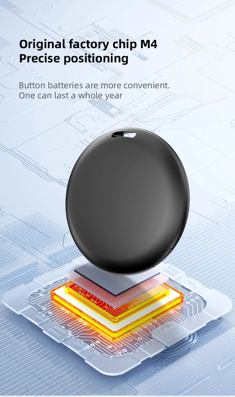 Mini Global Position Systm Tracker Apple Find My Compatible Slim Design Global Location Anti-Lost Device For  Luggage Long Battery Life