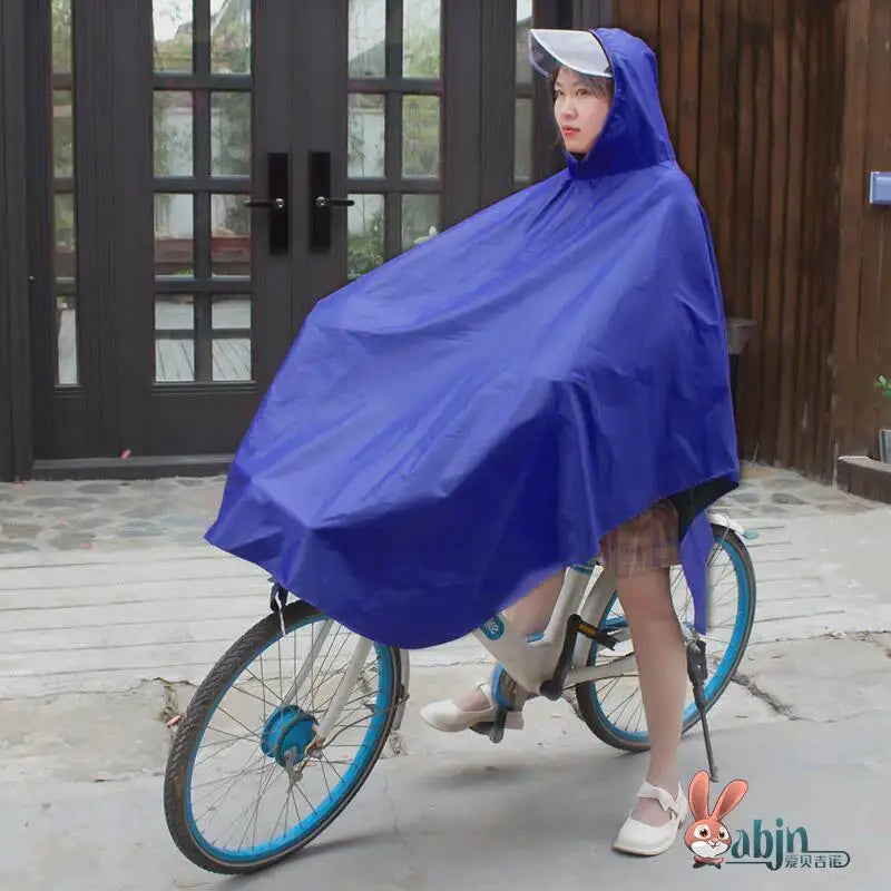 Full Body Waterproof PVC Rain Poncho for Motorcycle and Bicycle Riding