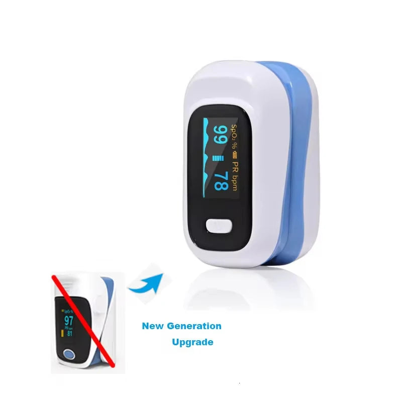 Finger Pulse Oximeter OLED Blood Oxygen Saturation Heart Rate Monitor Oxymeters Medical With Respiratory Digital Oximeter