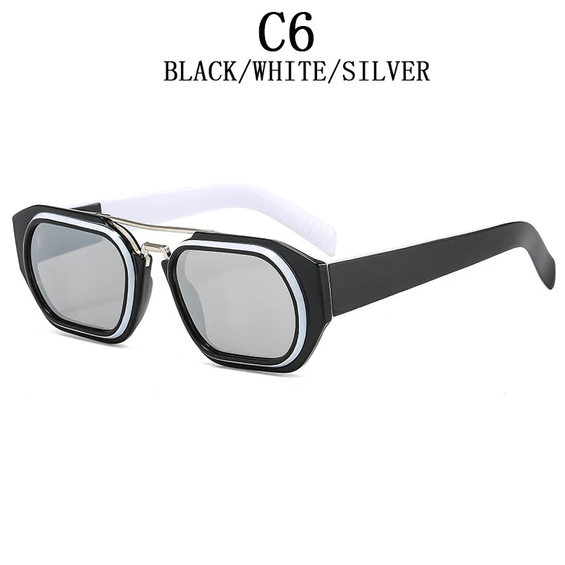 Square Vintage Sunglasses With UV400 Protection