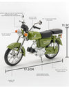 1/10 Scale Honda JiaLing JH-70 Alloy Classic Motorcycle Toys Diecast Simulation Metal Motorcycle Sound and Light Model