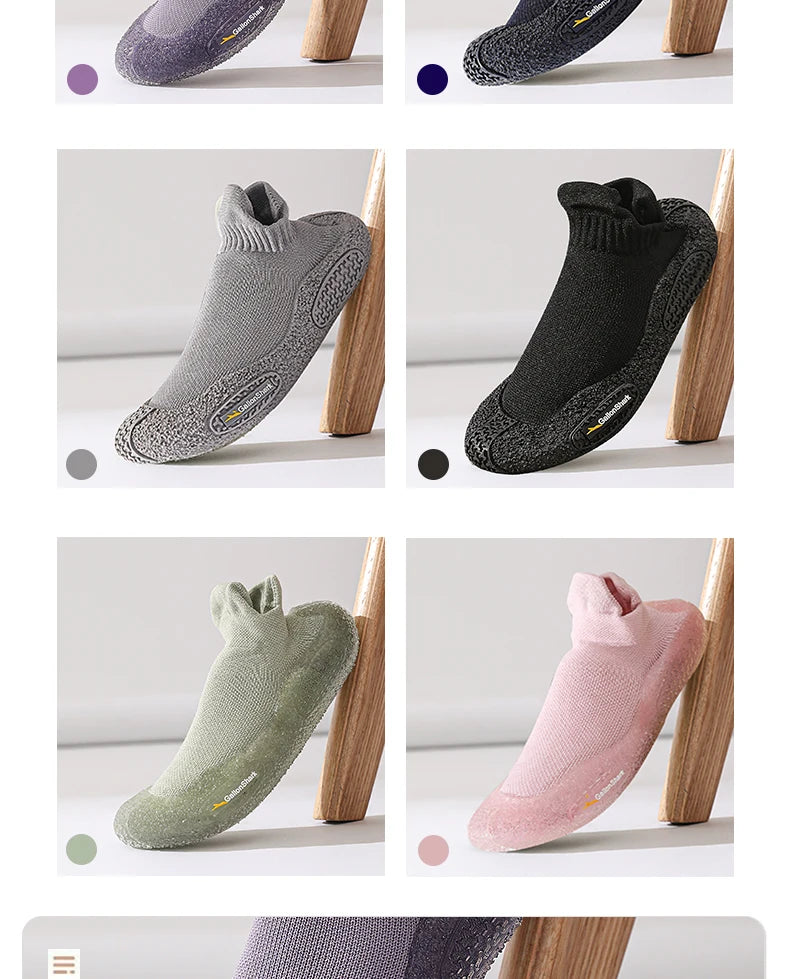 Silent Indoor Sports Shoes and Socks Gym Ultra Lightweight Shock Absorbent Breathable Anti Slip Soft Bottom Yoga