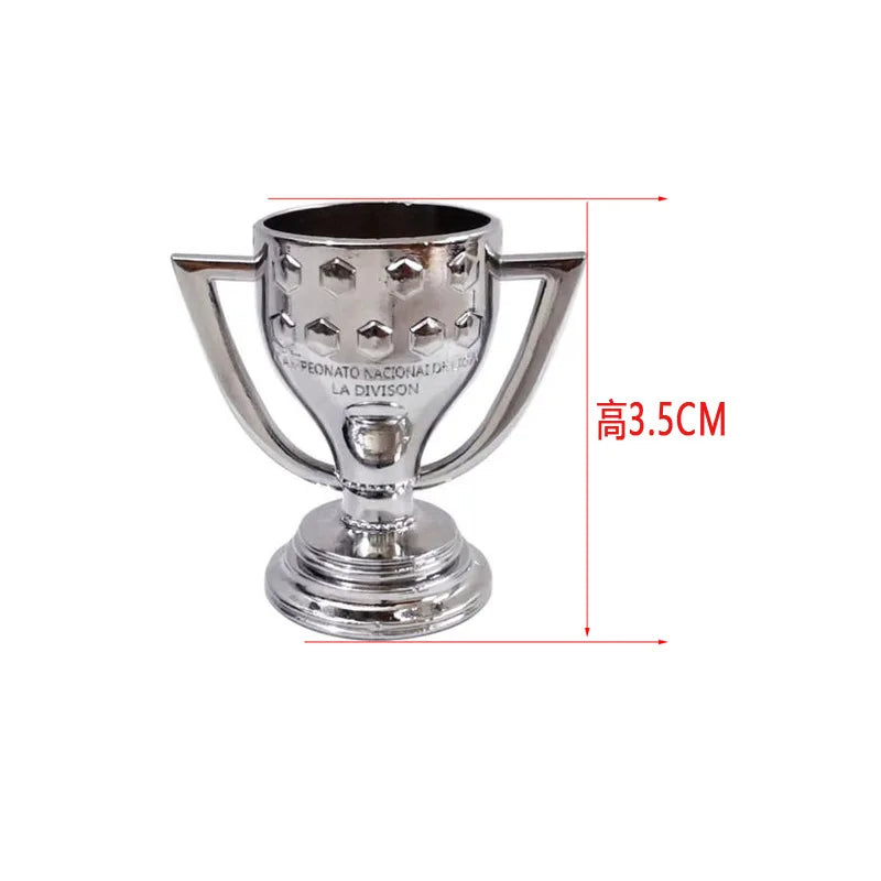 Football Trophy Metal Keychain Soccer Fan Collectible Pendant Gift