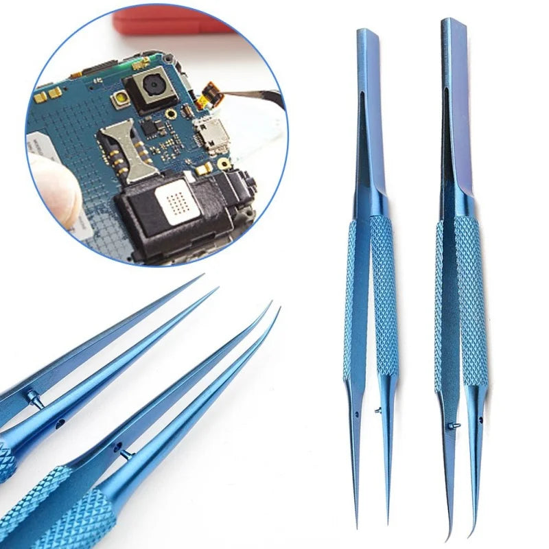 Precision Titanium Alloy Tweezers Professional Repair Fingerprint Fly Line Phone Motherboard Anti Electronics Forceps