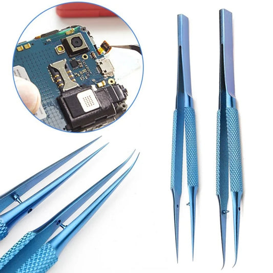 Precision Titanium Alloy Tweezers Professional Repair Fingerprint Fly Line Phone Motherboard Anti Electronics Forceps