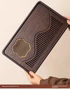 Household Portable Bamboo Tea Tray 48CM Tea Ceremony Wooden Tray Coffeeware Teaware Serving Tray For Chaban Tea Table