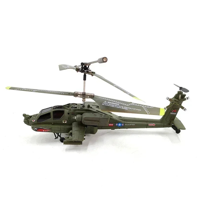 Simulation Apache Twin Paddle S109 Helicopter 20cm Multi-function Remote Control Electric Plane Toy Small Aircraft Gifts