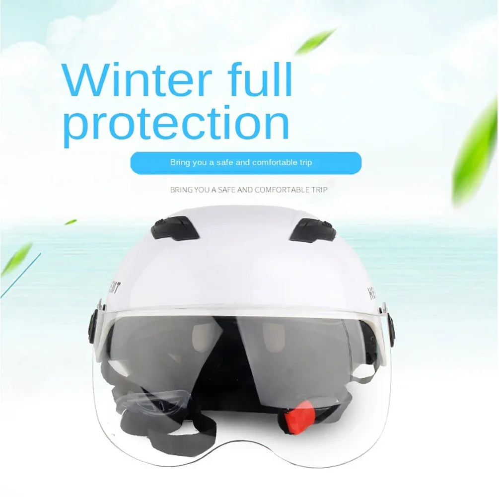 Cyclist Helmet Bicycle Helmet  Anti-UV Helmet Electric Motor Car Scooter Bike Open Face Half Helmet for Men Women
