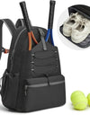 Tennis Bag Portable Tennis Backpack Large Capacity Ball Pack Racket Storage Daypack Outdoor Pickleball Bag with Shoe Compartment