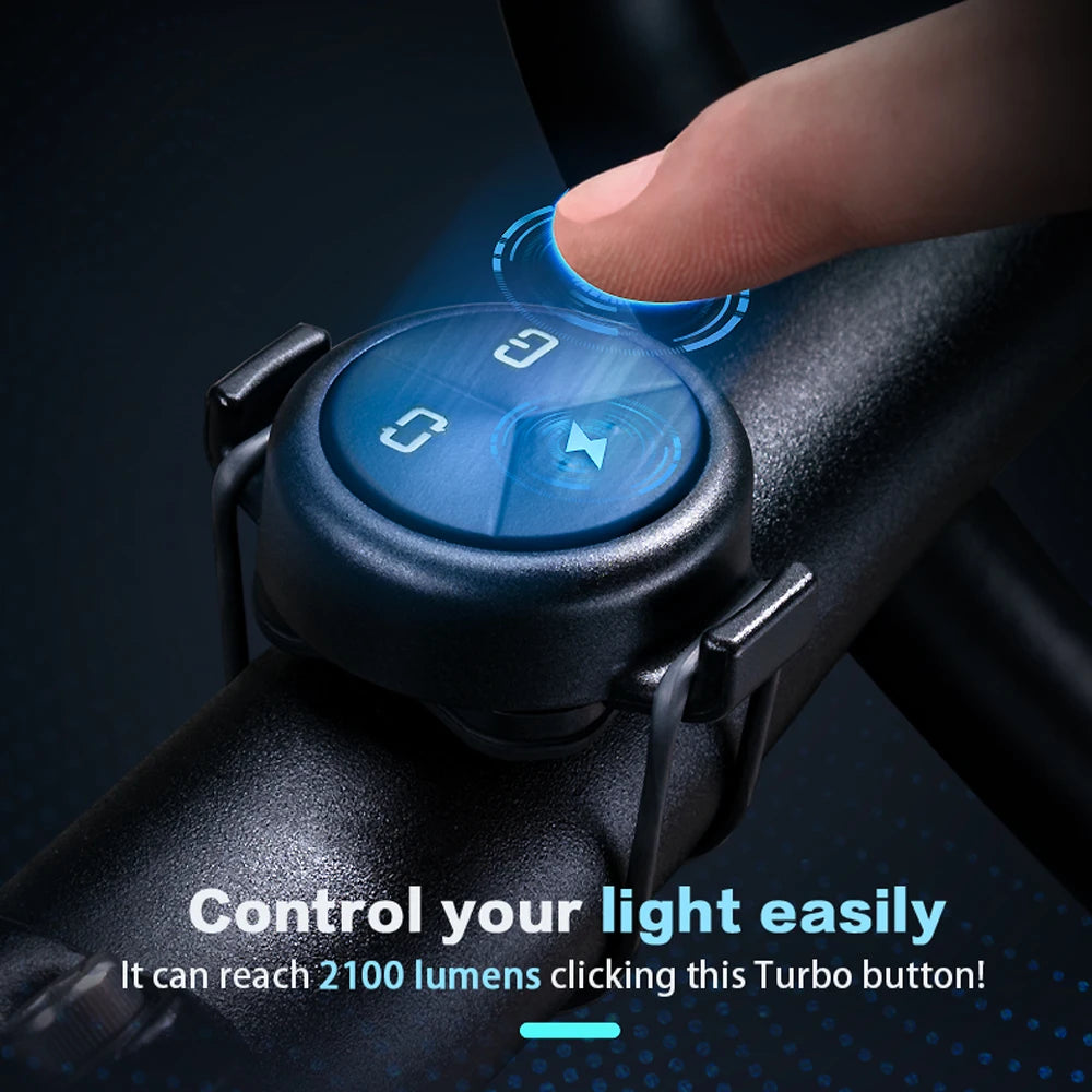DLite 1800LM Bicycle Lights Focus/Flood Beam Switch Smart Bike Light 5000mah Rechargeable Power Bank Mtb Bicycle Lights