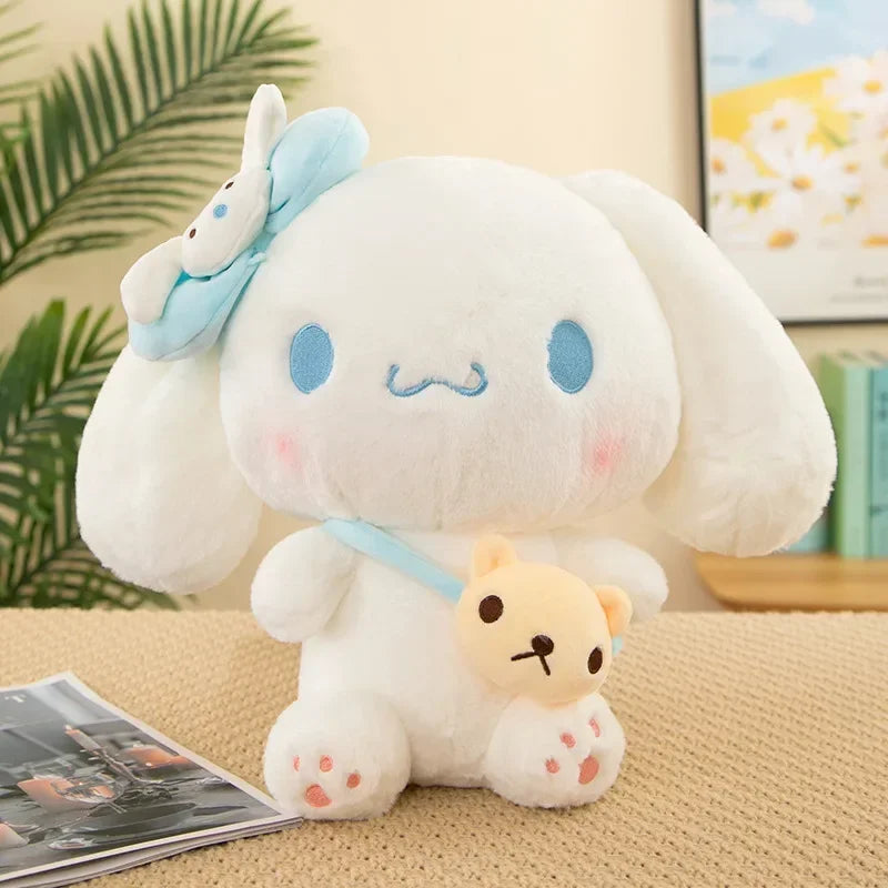 Sanrio Kuromi Plush Dolls 40/50cm Kawaii My Melody Cinnamoroll Soft Stuffed Animals Anime Figure Pillow Cartoon Decor Kids Toys