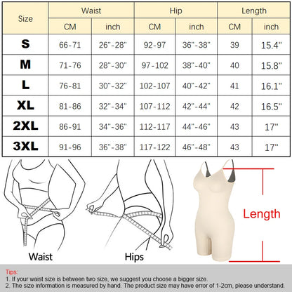 Women Full Body Shaper Backless Shapewear Bodysuits Tummy Control Sheath Butt Lifter Push Up Thigh Slimmer Corset